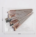 12Pcs/Set Multi-type Makeup Brushes Eye Shadow Eyeliner Eyebrow Eyelash Blending Mixing Make up Brush Portable Cosmetic Tool Quake Gold