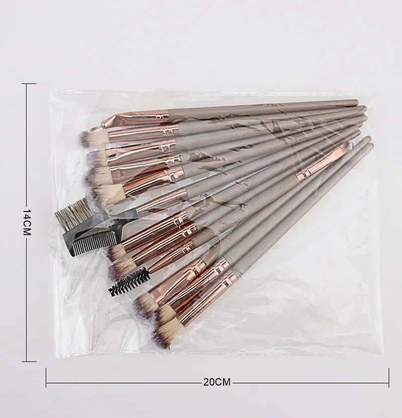 12Pcs/Set Multi-type Makeup Brushes Eye Shadow Eyeliner Eyebrow Eyelash Blending Mixing Make up Brush Portable Cosmetic Tool Quake Gold