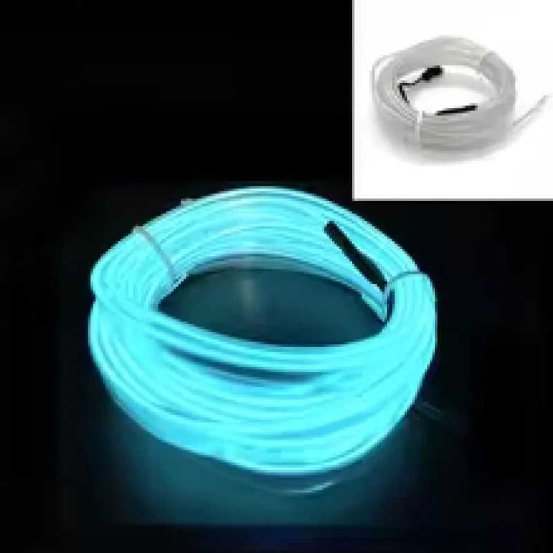 LED Strip Light, Ice - Blue Dimmable Neon Rope Light, Button - Controlled Bedroom LED Strip, IP65 Waterproof Flexible Neon Light Quake
