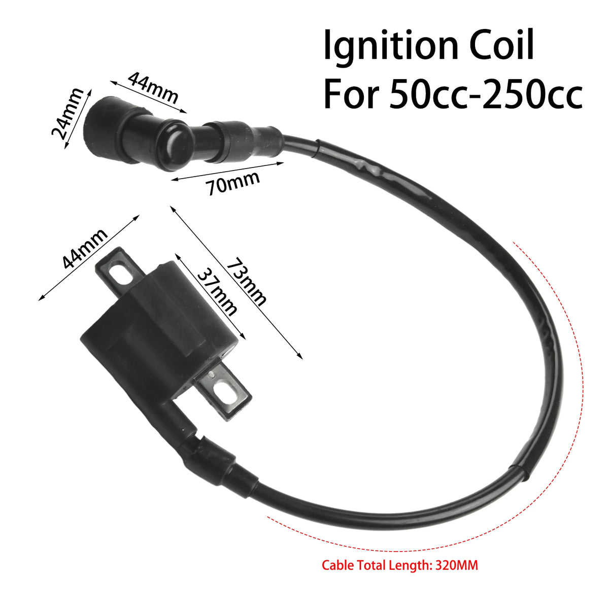 Motorcycle Ignition Coil For ATVs Scooters 50 70 110 125 150 200 250cc Off Road Motorcycle Accessories High Voltage Pack Coil Quake