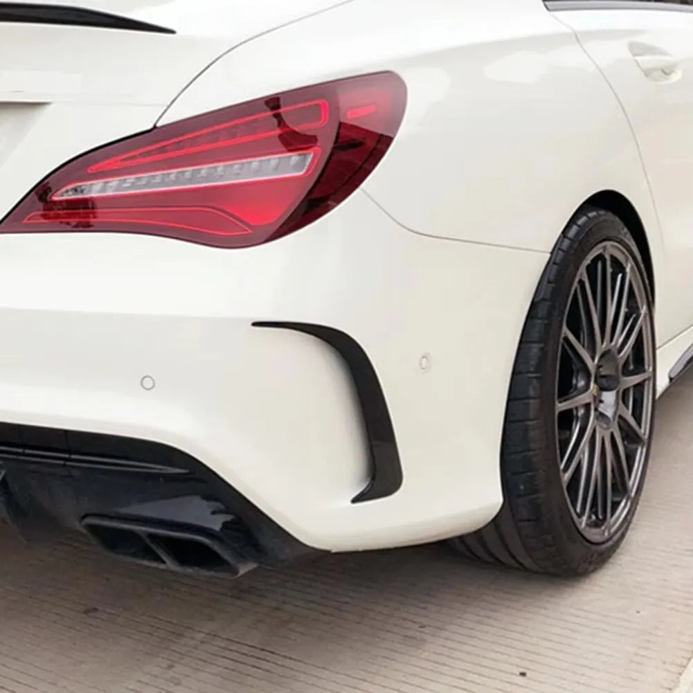 For Mercedes-Benz C117 W117 CLA 200 260 AMG 2013-2019 Car Rear Bumper Spoiler Air Vent Cover Side Canard Cover Trim Accessories Quake