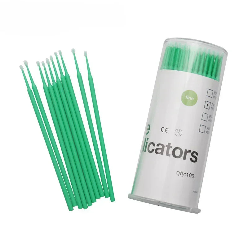 Wand Applicators Microbrush Mini brushes 100pcs barrel Makeup Eyelash Brushes Extension Disposable Applicator Mascara Quake