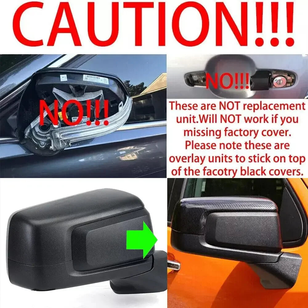 For Chevy Silverado 1500 CMC SIERRA 2019-2023 Car Sticker Rearview Side Mirror Cover Wing Cap Exterior Door Rear View Case Trim Quake