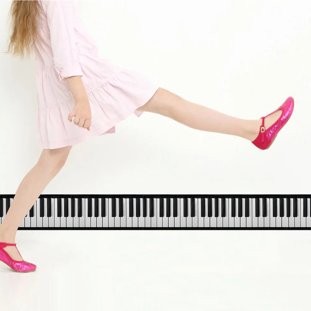 Black and White Piano Keys Wall Stickers Kicking Baseboard Waist Line Wallpaper Decals Music Decoration Glass Door Decor Musica Quake