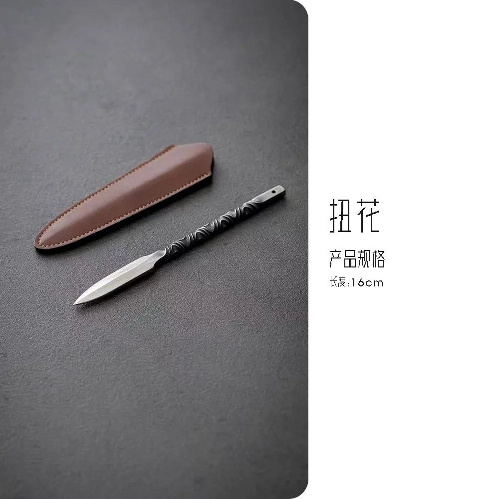Yishi Tea Talk Chinese Pu'er Tea Knife Retro Diamond Tea Needle Split Tea Brick Tea Pry Tea Cone Tool Tea Ceremony Accessories Quake A