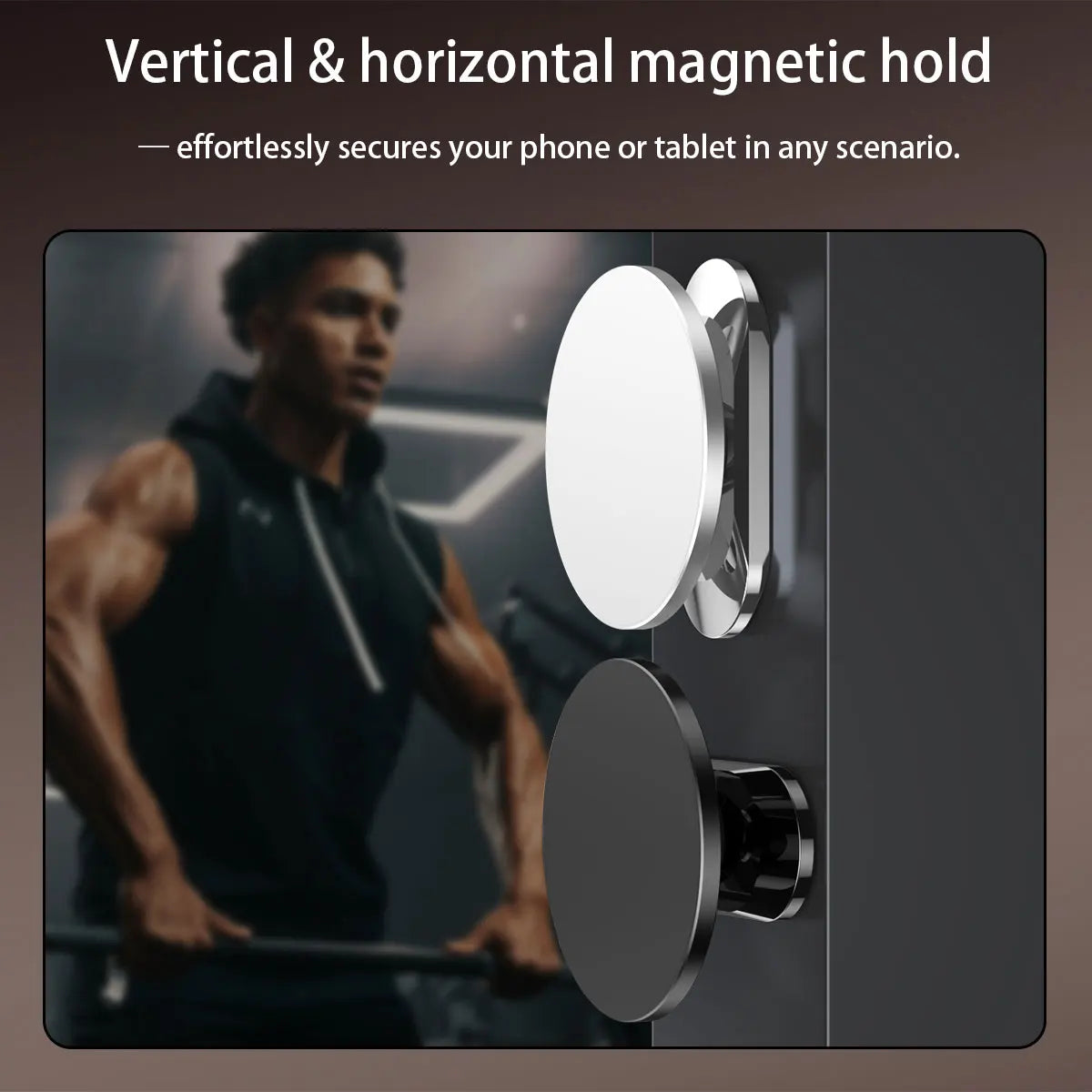 Double sided Magnetic Phone 360 Holder Stand Mobile Cell For Phone Quake
