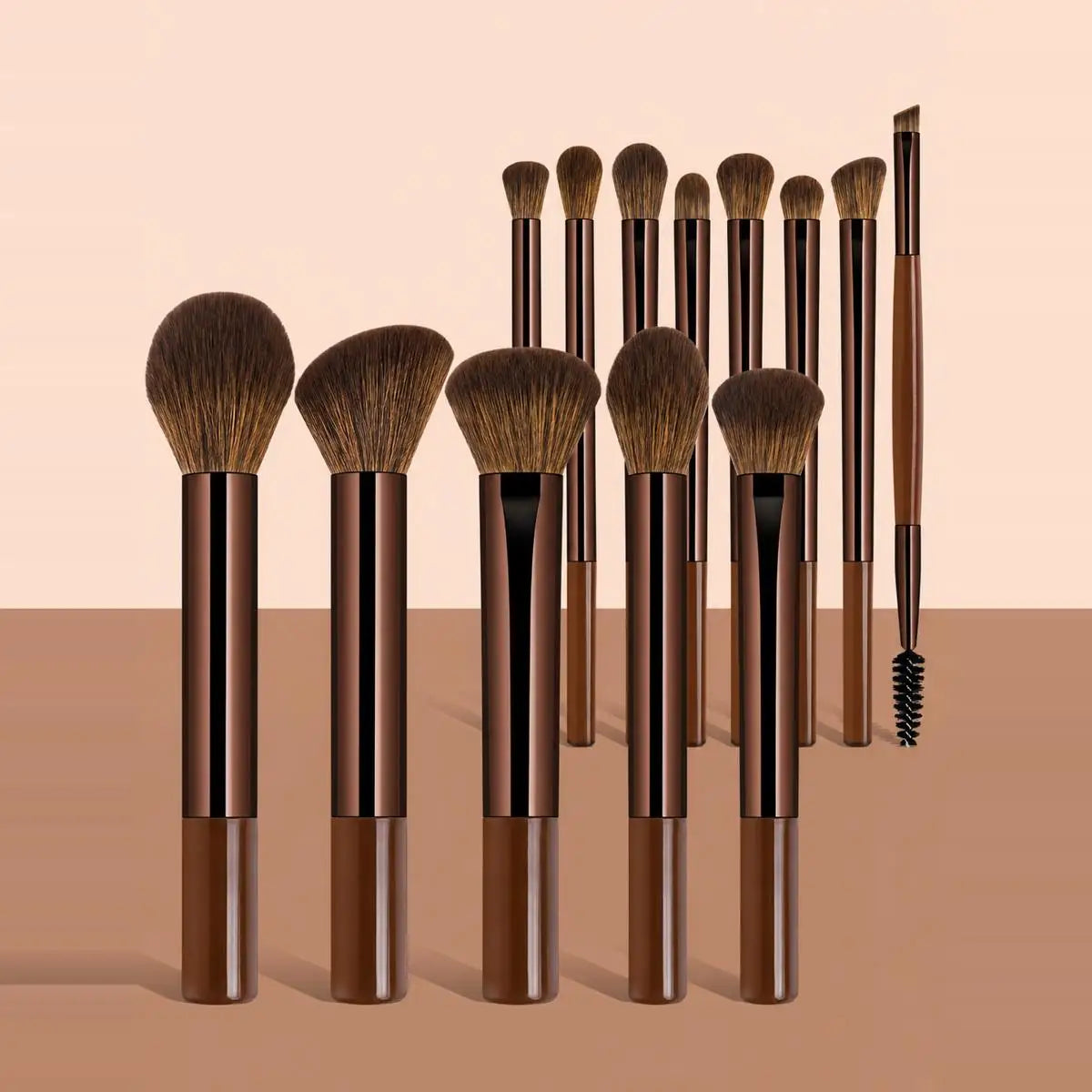 17pcs Makeup Tools Including Foundation Brush Blush Brush Loose Powder Brush Eyeshadow Brush Eyelash Brush Eyelash Brush Eyebrow Quake