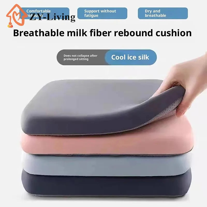 1Pcs 40/45cm Thick Seat Cushion Ultra Soft Memory Foam Office Chair Pad Breathable Rebound Waist Cushion Quake