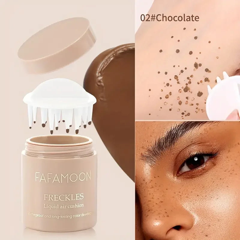 Bionic Vivid Freckle Pen, Soft Brown Stamp Air Cushion Freckle Removal Makeup Waterproof Spot Pen Dot Facial Body Painting Pen Quake 02