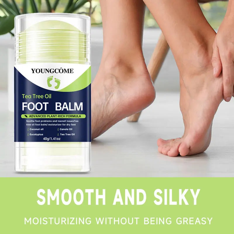 40g TEA TREE OIL FOOT BALM,Contains tea tree extract, hand and foot moisturizer for all skin types,protects dry feet,easy to use Quake