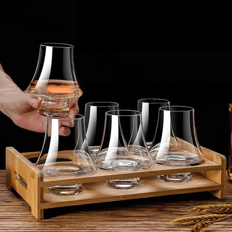 YWDL 2/4/6pcs Glass Whiskey Cup Set of 250ml Clear Lead Free Drinking Glasses Scotch Liquor Barware Beer Spirits Wine Glasse Quake