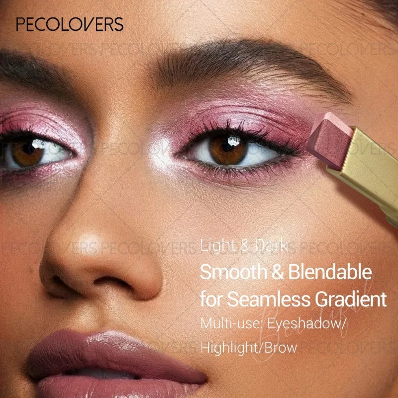 1PC Two-color Eyeshadow Stick, Eye Highlighter, Lazy Eyeshadow, One Touch To Set, High Color Development, Eye Cosmetics Quake