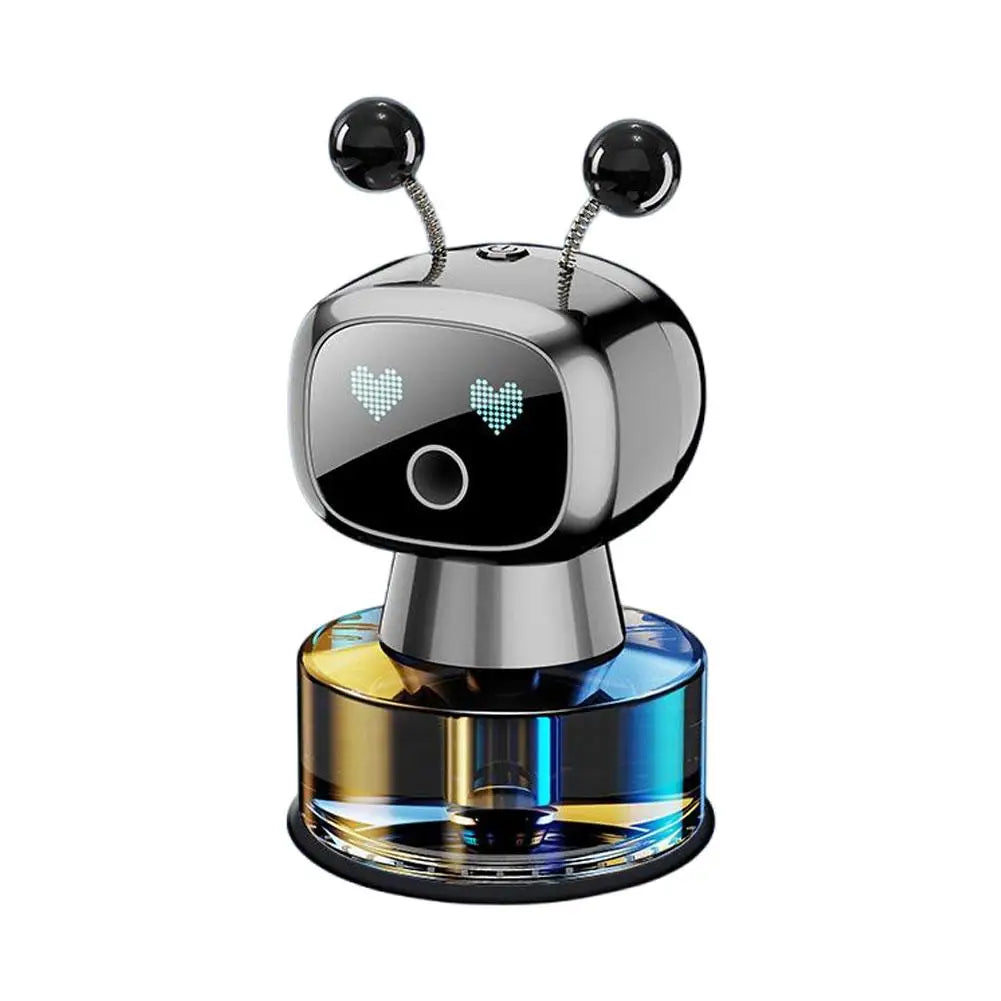 Smart Car Air Freshener AI Rechargeable Car Aroma Diffuser Smart eyes 4 Levels of Adjustable Intelligent Car Diffuser Gift Quake C