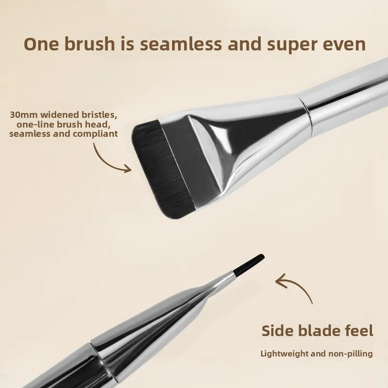 Ultra Thin Foundation Brush Makeup Mixing Palette with Spatula Flat Face Contour Brush Cosmetic Puff Blender Beauty Makeup Tools Quake
