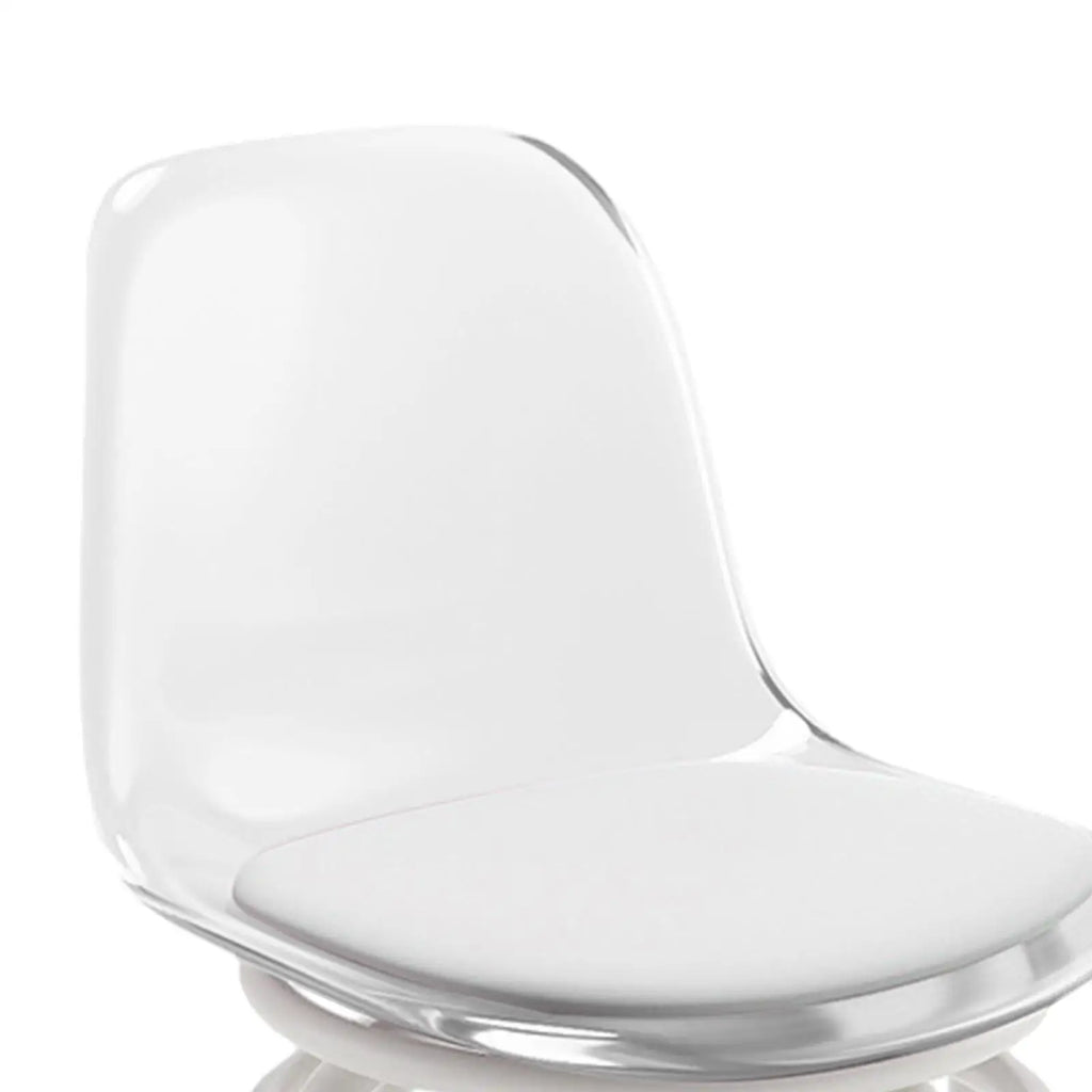 Rotating Low Stool Chair with Backrest PU Leather Ergonomic Roller Seat for Salon Spa Home Office Cleaning Quake