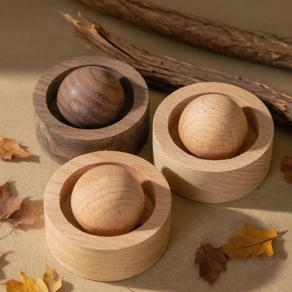 Wood Essential Oil Diffuser, Mini Sphere Shaped Wooden Aromatherapy Diffuser, Small Round Oil Diffuser for Home Office Car Inter Quake