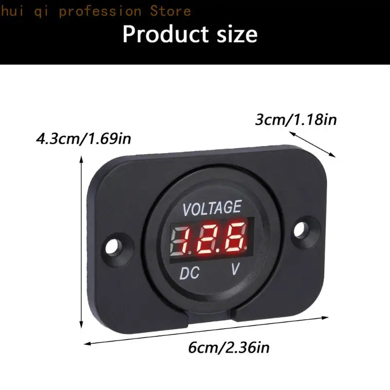 Car Battery Meter, Waterproof Digital Voltmeter For Car Truck Campers H8WE Quake