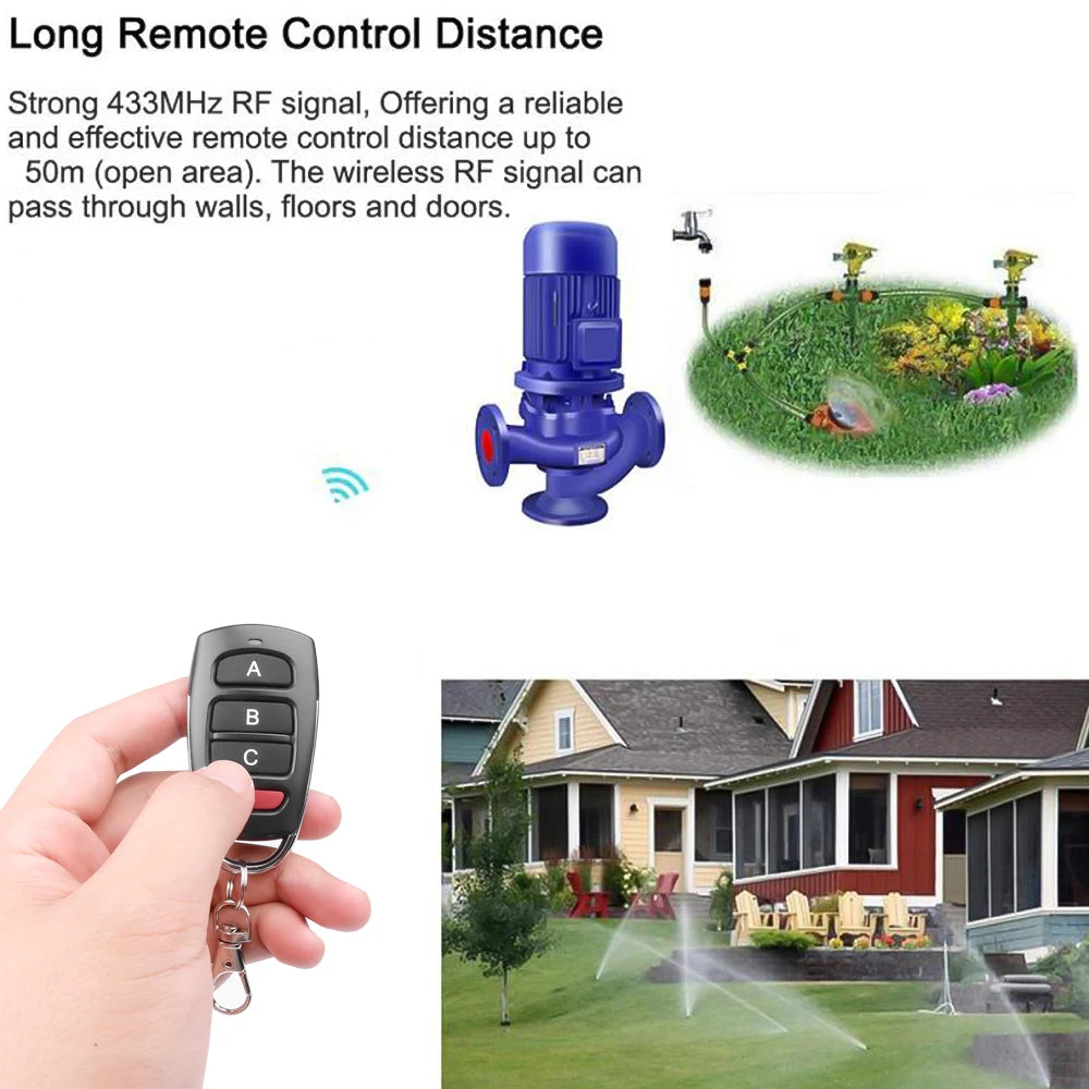 Wireless RF 433mhz Remote Control Copy Code Garage Door Gate Duplicator 433 Mhz Key Remote Opener Quake