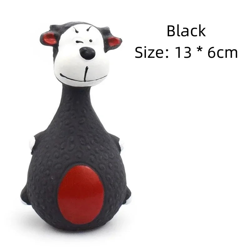 1 Piece Fat Bellied Cartoon Fun Bite Resistant Latex Sound Dog Toy Purple Elephant White Cow Brown Optional Pet Products Quake Sheep G3318C