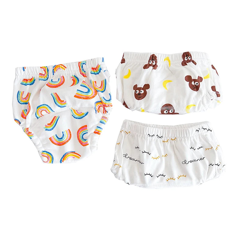 8-18KG Nappy 3 Pieces/lot Baby Training Pants 6 Layers Bebe Cloth Diaper Reusable Washable Cotton Elastic Waist Cloth Diapers Quake