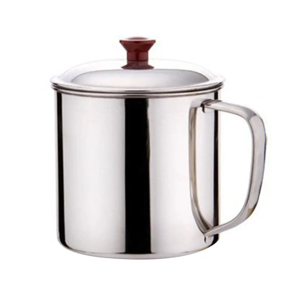 Portable Stainless Steel Tea Drinking Metal Tumbler Pint Cup Camping Coffee Mug Quake 10cm