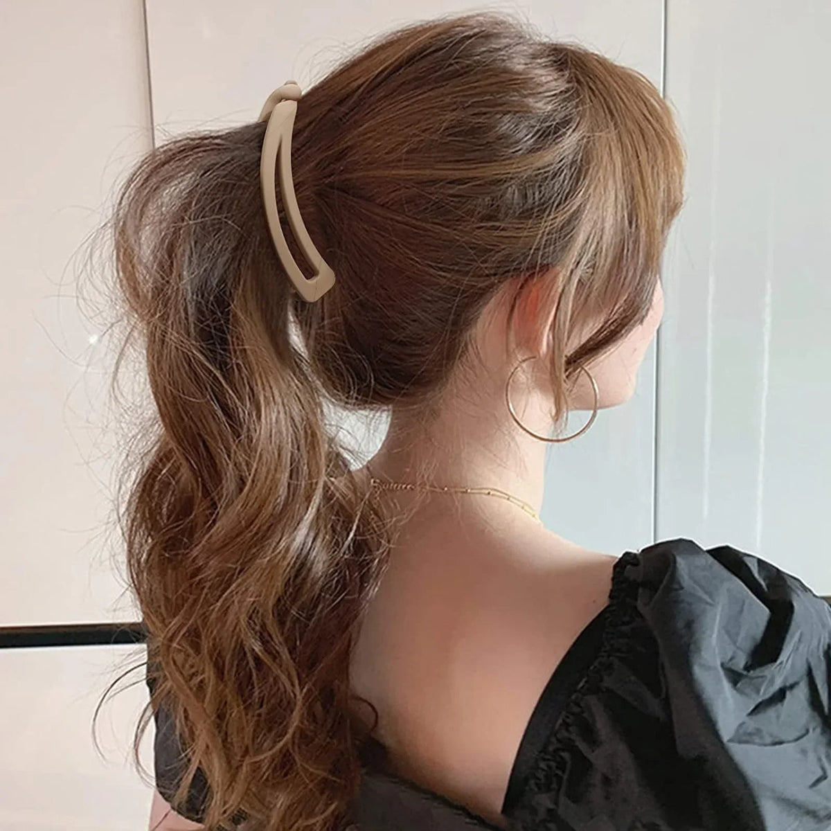 Matte Vintage Banana Clip for Curly Long Straight Short Hair Claw Women Girls Hair Styling Ponytail Holder Hairpin Clamp Grip Quake
