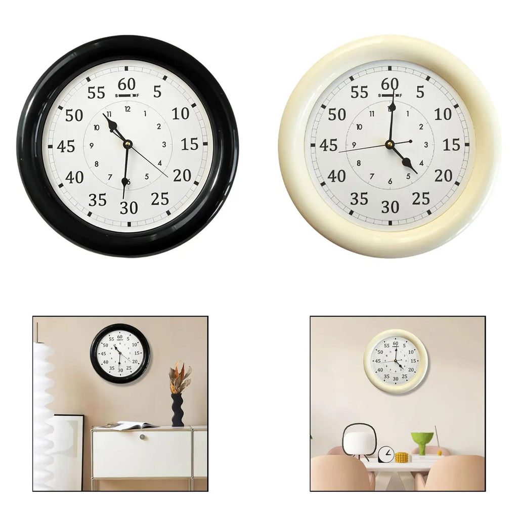 Versatile Wall Clock Modern Design Easy Read Decorative Accent for Bedroom Bathroom Dining Home Quake