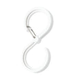 S-shaped Hook With Buckle Portable Multifunctional Kitchen Home Enduring Organizer S Windproof Hook Lock Hook Plastic Hanger Quake White 10PCS