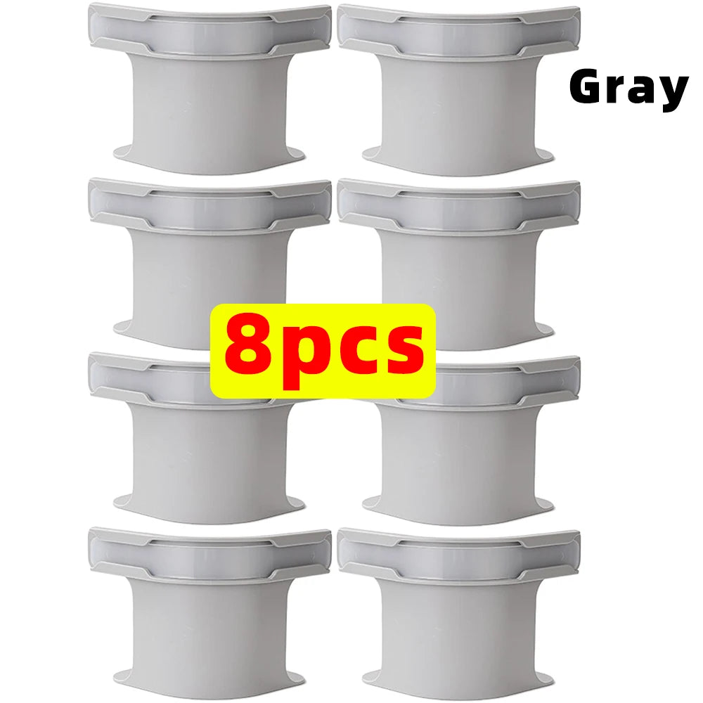 Universal Bedsheet Corner Tightener Clips Invisible Bedspread Secure Holder with Heavy-Duty Mattress Straps Sheets Slot Locks Quake Gray- 8pcs