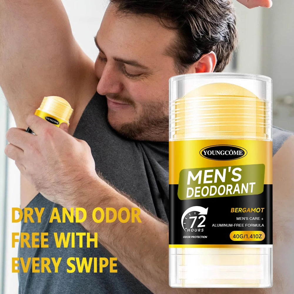 Men's Deodorant Stick 72H Anti Sweating Keep Drying Lasting Fragrance Remove Armpit Odor Underarm Refresh Sticks Fade Body Odor Quake