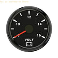 Round Voltmeter Battery Reading Monitor Meter, Analog 85Mm Panel Meter for Boat Motorcycle Trail and Trailer H8WE Quake black border CN