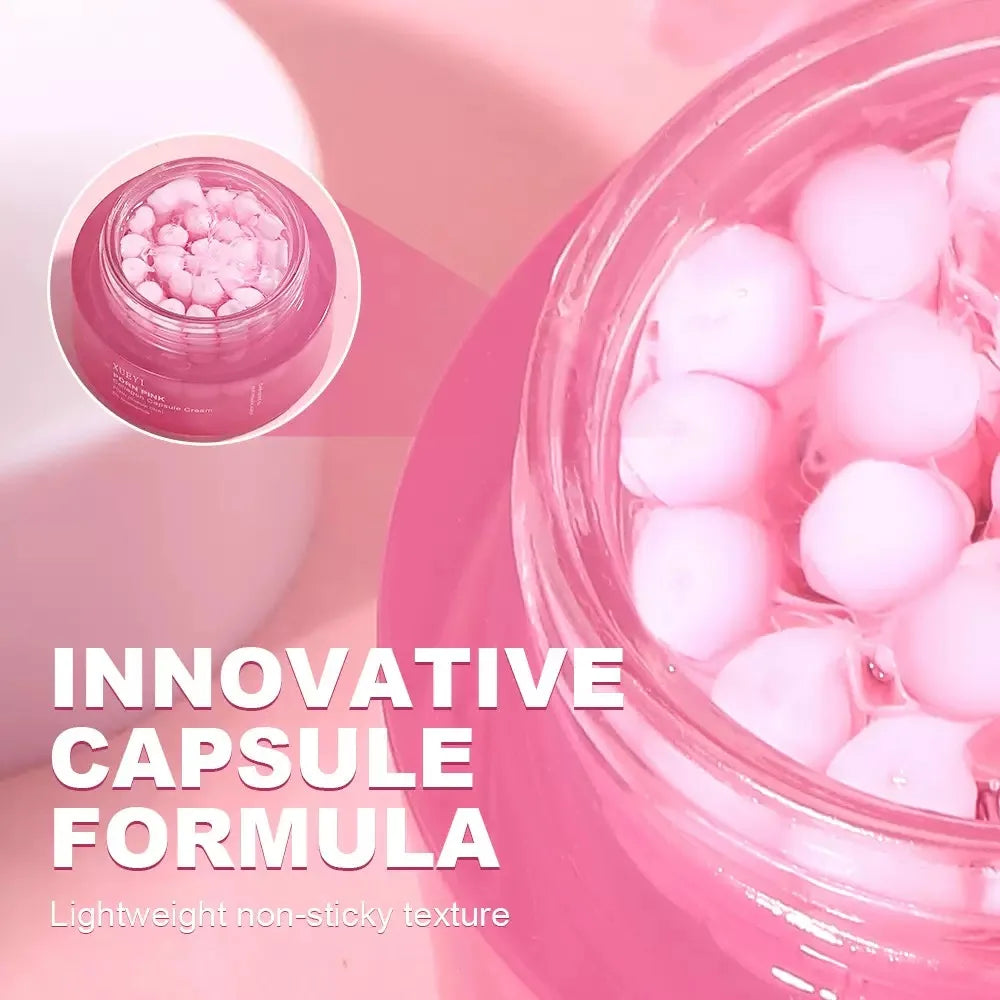 Korean PDRN Pink Collagen Capsule Cream with Niacinamide Cream for Uneven Skin Tone Lightweight Face Moisturizer Non Greasy care Quake