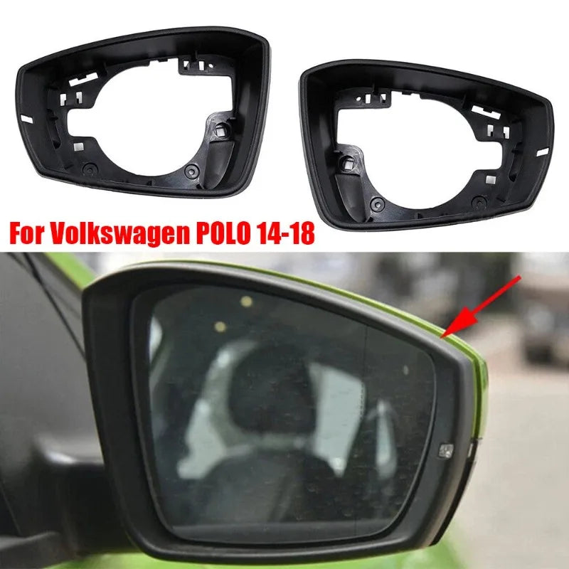 For VW POLO Lavida 2014-2018 1x Car Exterior Rearview Side Mirror Frame Cover Holder Case Shell Housing Replacement Accessories Quake