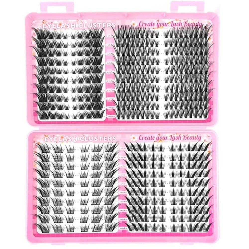 Hot Natural Look False Eyelashes Black C Curl 3D Effect Fake Lashes Eyelash Extension Spiky Lashes for Eyelashes Extension Quake