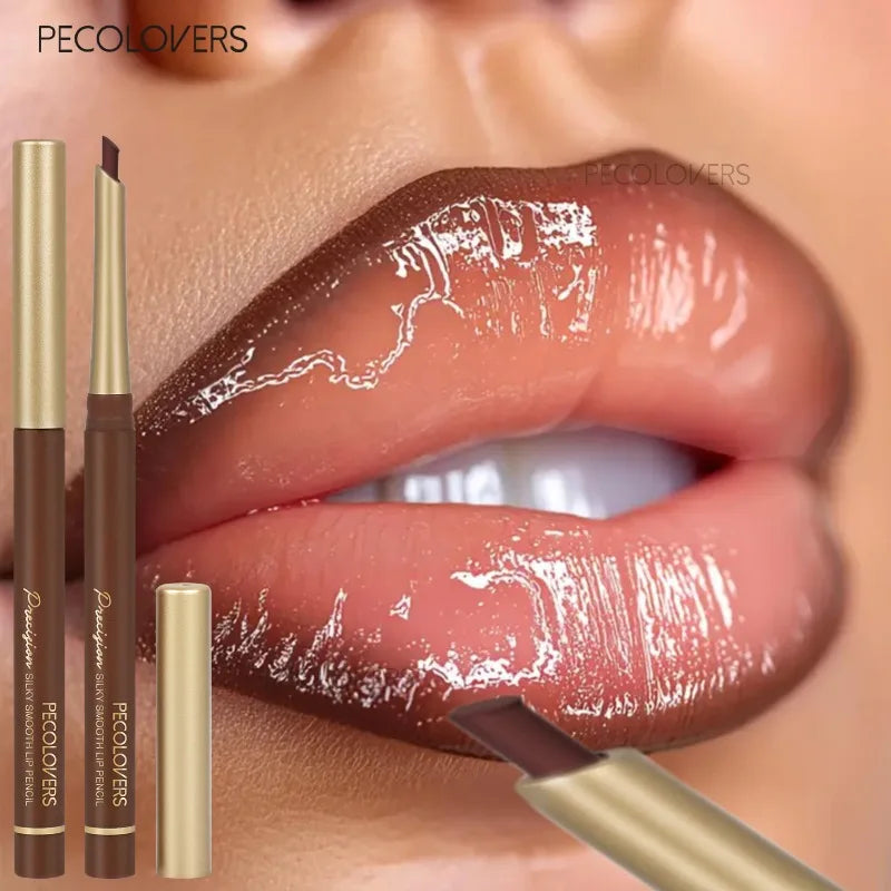 1PC Brown Tube Lip Liner, Brown Lipstick, Plump and Charming Lips, Outline The Lips, Lip Cosmetics Quake