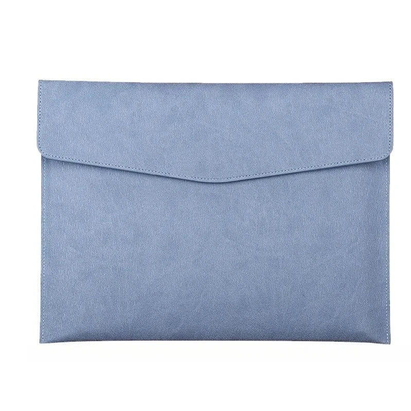 1pc Faux Leather Document Bag Business Information Bag A4 Folder Portable Storage Bag for School & Office Supplies Quake