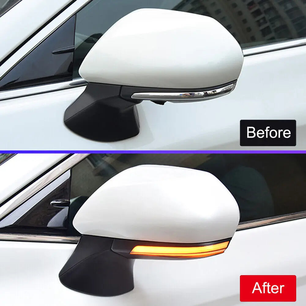 For Toyota Camry C-HR CHR Prius XW50 PHV 2018-2020 Car Dynamic LED Turn Signal Light Side Mirror Sequential Parking Lamp Blinker Quake