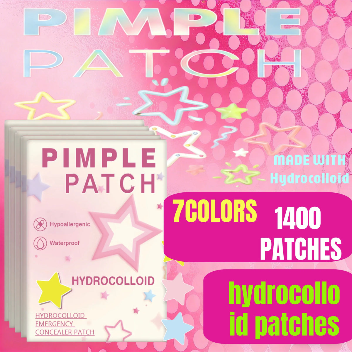 280/1680 Pieces Star-Shaped High-Cost-Performance Acne Patches for Refined Girls, Daily Beauty Invisible Concealer Acne Patches. Quake