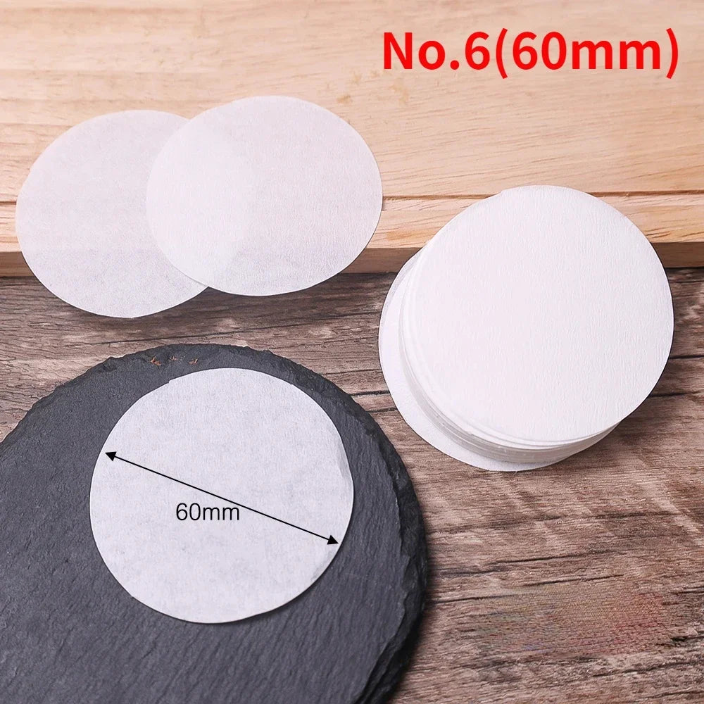 Coffee Filter Paper Round Disposable Wood Pulp Paper for Espresso Coffee Maker Filter Circular Hand-poured Coffee Filter Tools Quake White(60mm) 300PCS