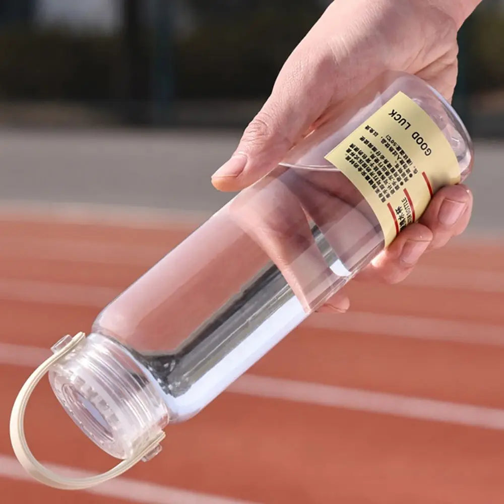 1Pcs 400ML/1L Transparent Plastic Cup Students Simple Water Cup with Text Portable Cup Sports Large Capacity Water Cup Quake