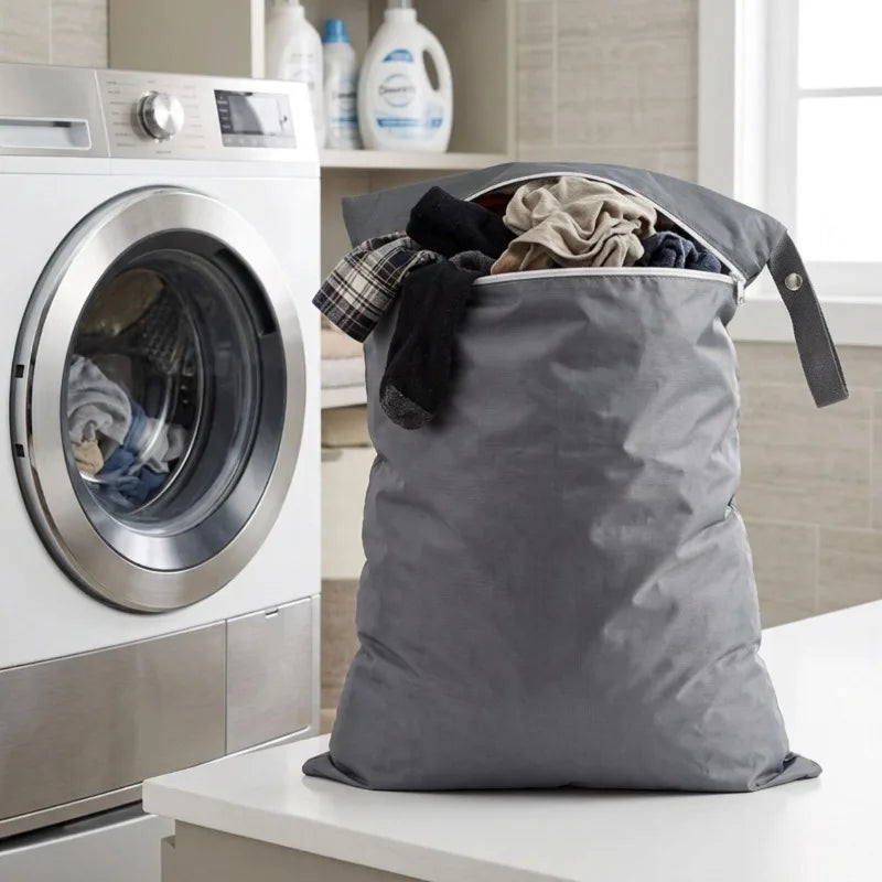 Large Capacity Laundry Bag Portable Dirty Clothes Storage Bag Oxford Waterproof Storage Pouch Swimming Fitness Beach Clothes Bag Quake