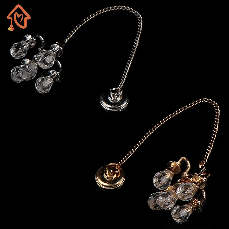1/2PCS Dollhouse Chandelier 1:12 Scale Ceiling Light for Doll House Decoration Miniature Lamp Quake