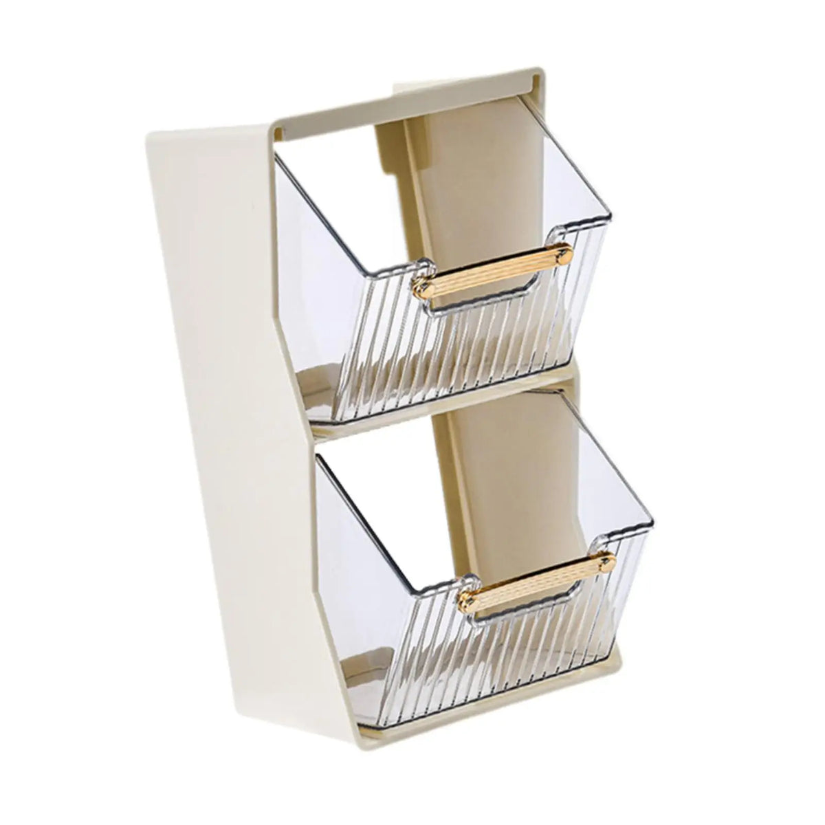 Tea Bag Organizer Large-capacity Versatile Space-saving 2 Layer Detachable Display Box Makeup Organizer for Pantry Lipstick Home Quake