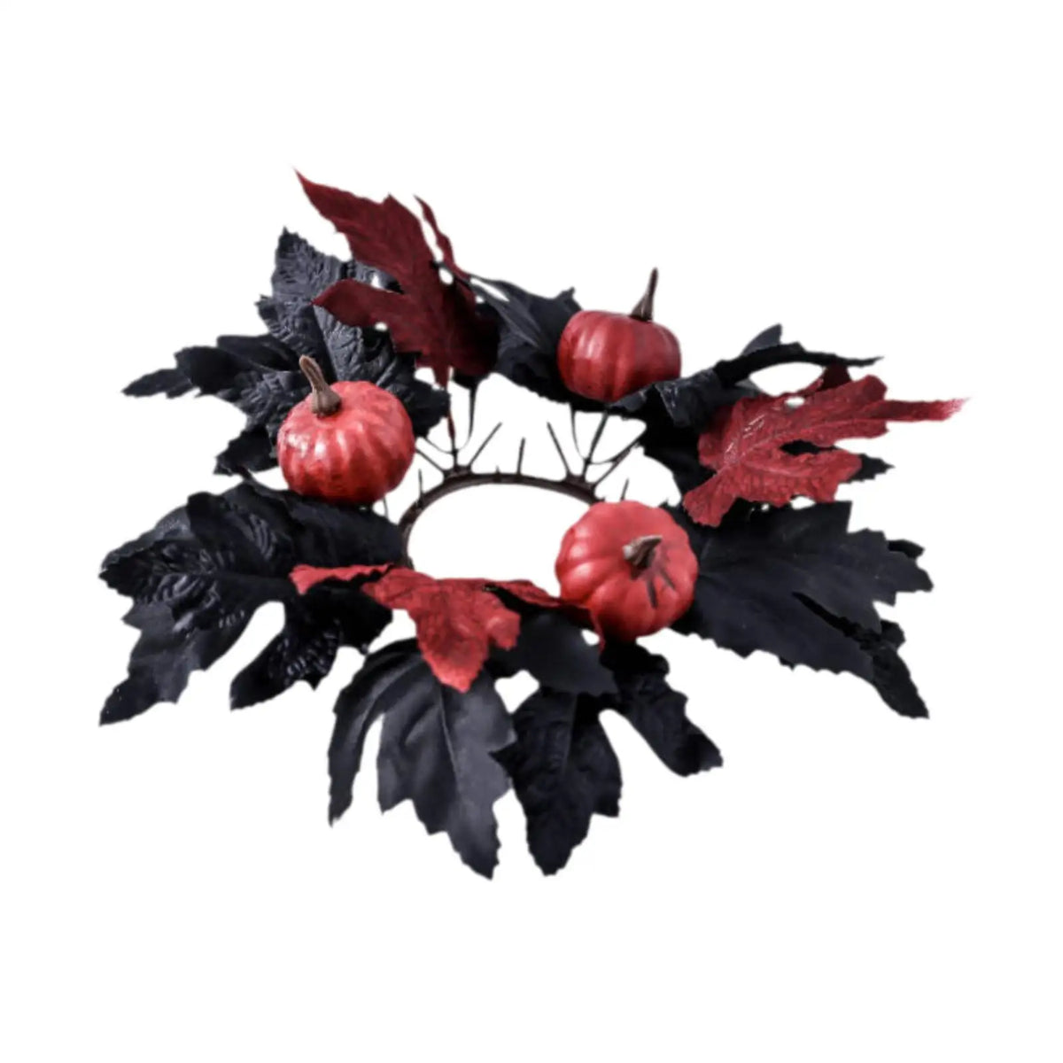 Halloween Wreath for Front Door Haunted House Decorative Home Ornament Prom Decoration Holiday Club Party Porch Halloween Wreath Quake red pumpkin