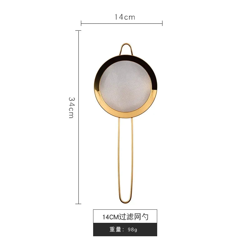 Soybean Milk Filter Screen Superfine Colander Stainless Steel Flour Screen Egg White Separator Quake Medium