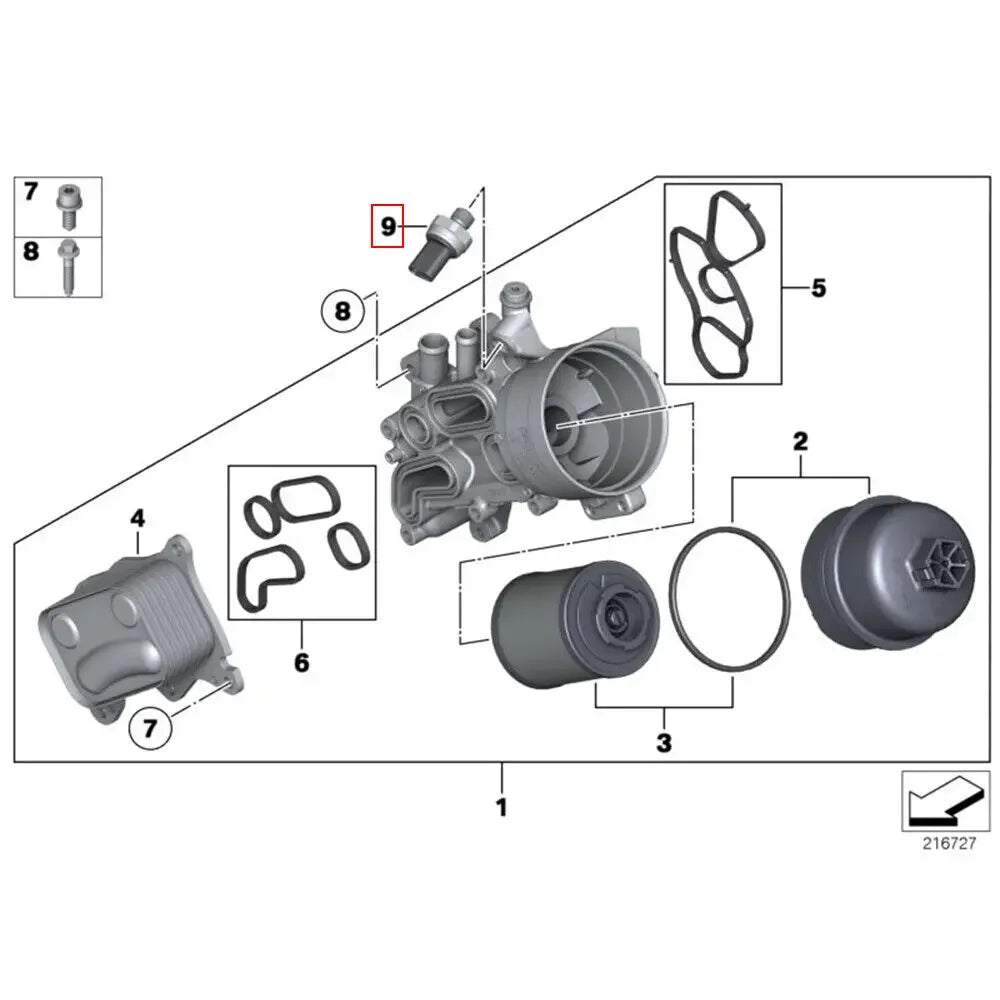For BMW 1 2 3 4 5 6 7 Series M3 M4 X3 F25 X4 F26 X5 F70 X6 F71 For Mini Car Fuel Oil Pressure Sensor Switch 12617592532 7592532 Quake