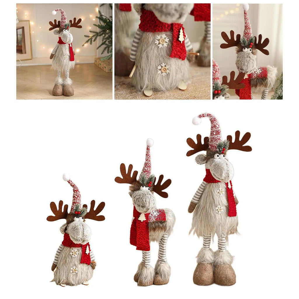 Reindeer Statue Crafts Christmas Sculpture for Bedroom Living Room Hallway Quake