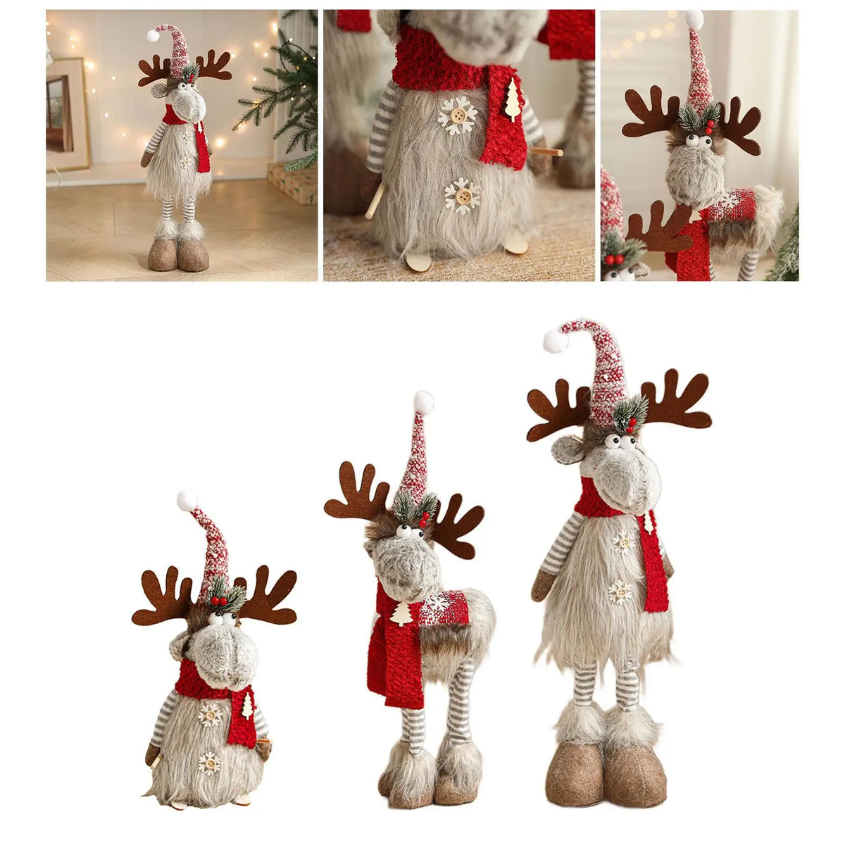 Reindeer Statue Crafts Christmas Sculpture for Bedroom Living Room Hallway Quake