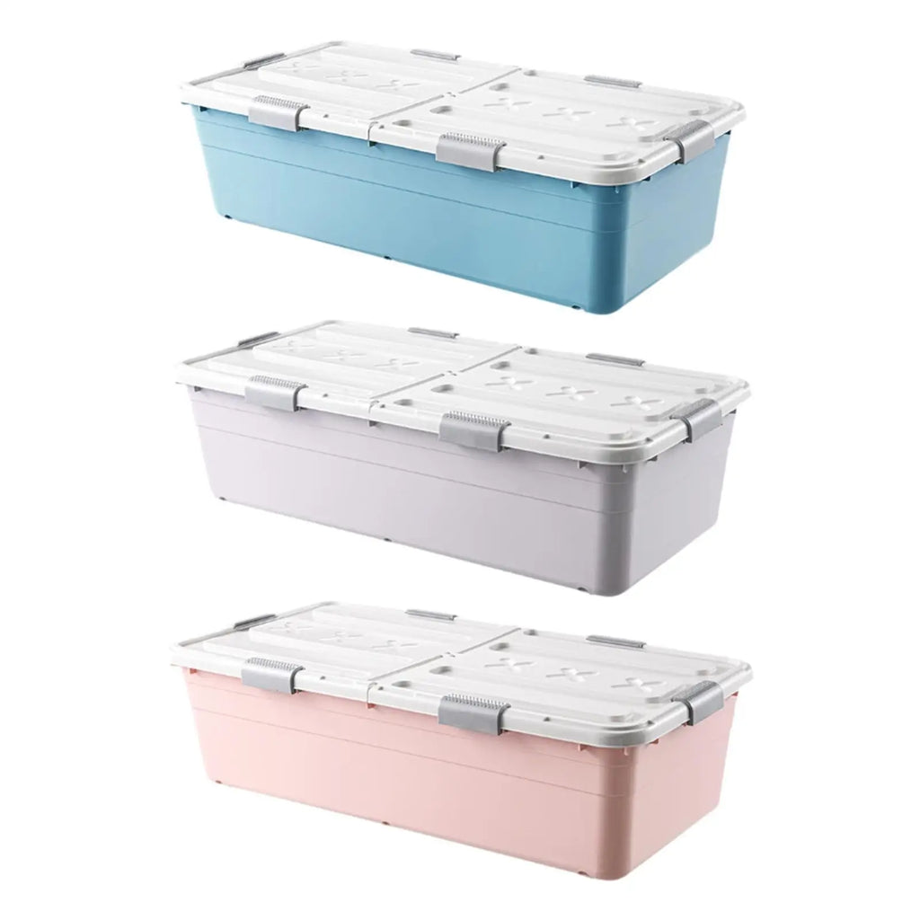 under Bed Storage Box Storage Bin with Lid Practical Kids Toy Storage Bin Container Closet Organizer for Study Room Dorm Home Quake