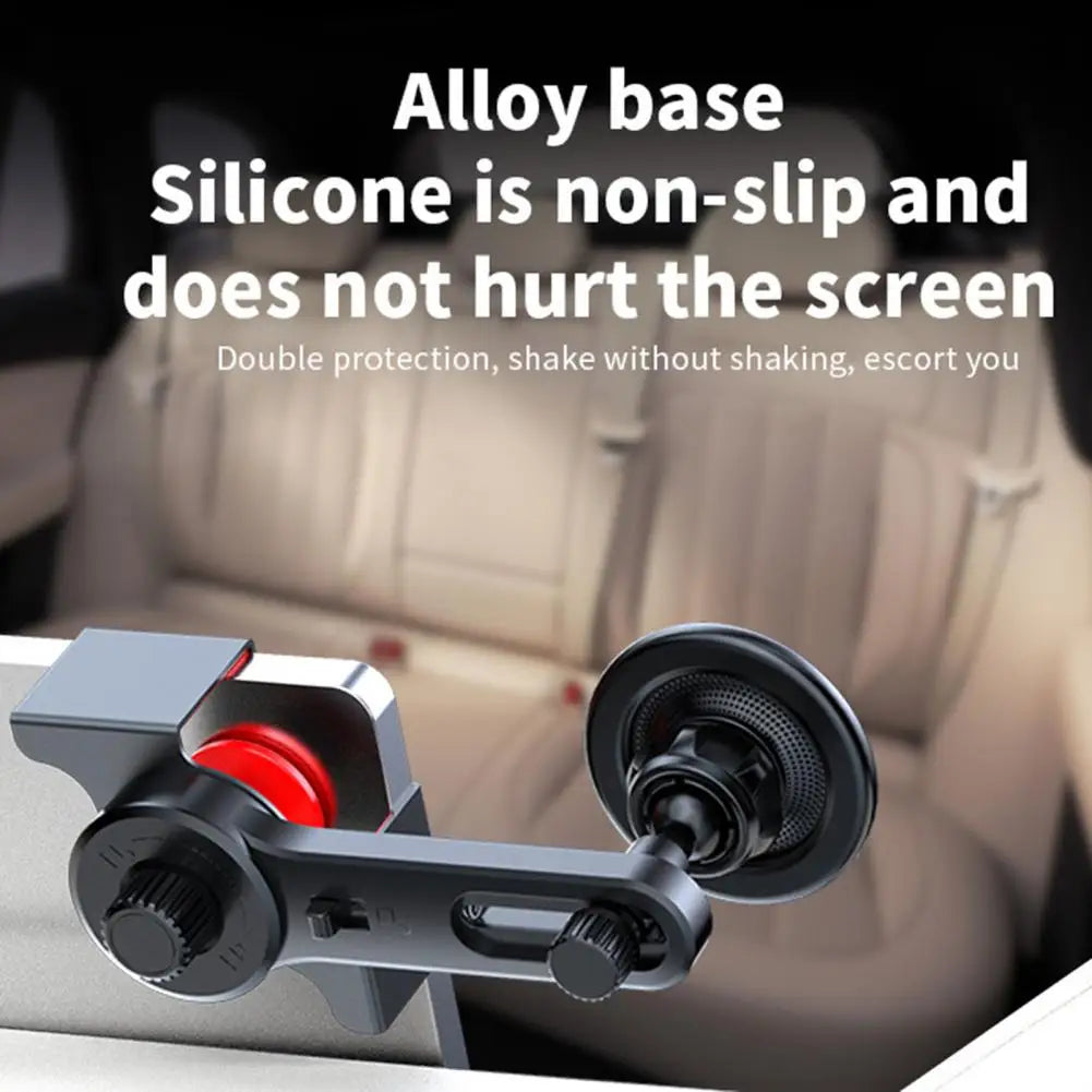 Car Phone Holder Magnetic Dashboard & Screen Mount Adjustable Shock-Absorbing Clip Stand for GPS Navigation Quake